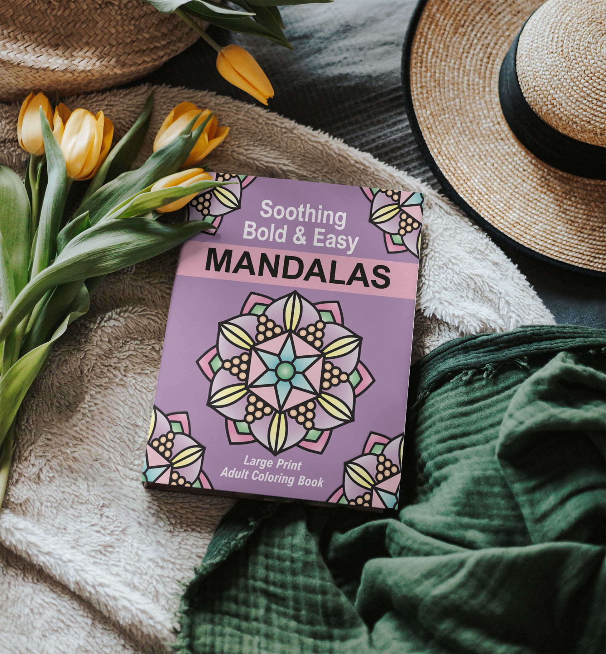 Soothing Bold & Easy Mandalas: Large Print Adult Coloring Book (A Calming Coloring Journey of Mindfulness and Creativity - Great for Adults, Seniors & Kids)